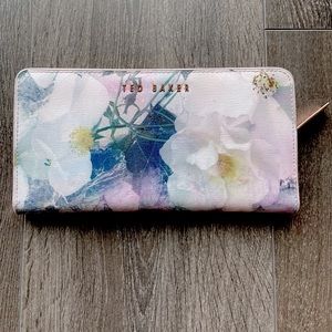 Ted Baker London Dusky Pink / Light Purple  Zip Around Matinee Clutch, Wallet